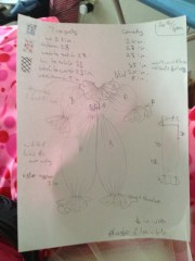 Sketch for harlequin suit