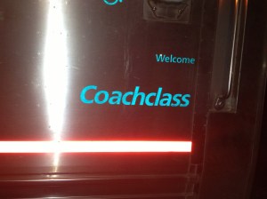 Coachclass on the outside of the train