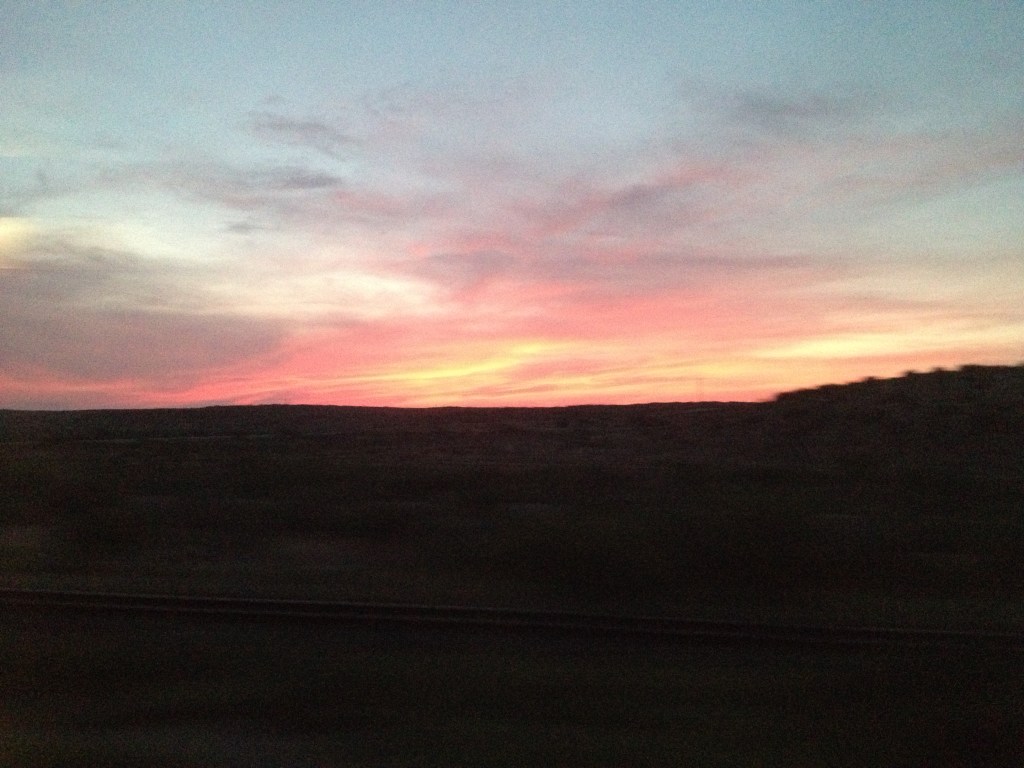 sunrise playing with clouds