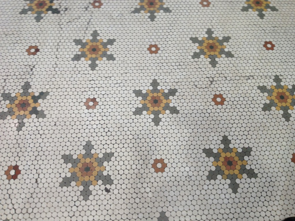 Tiled floor in the main waiting area