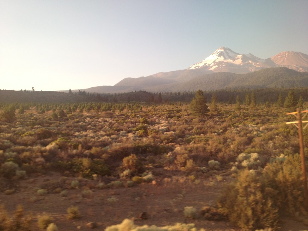 Snow topped California mountain