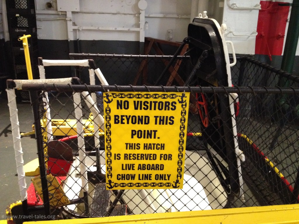 USS Lexingtonlive aboard chow line