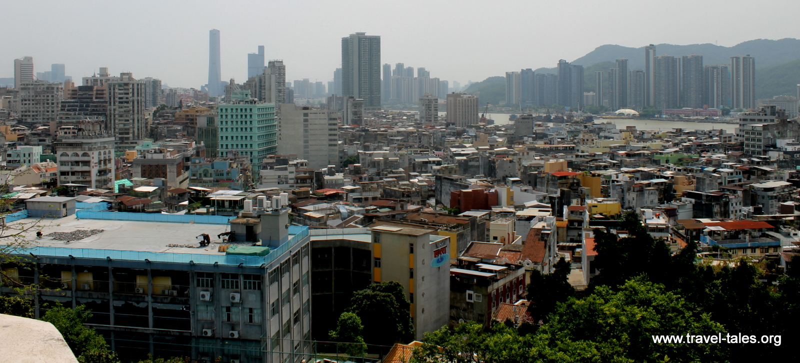View of Pearl River channel from Macau fortress