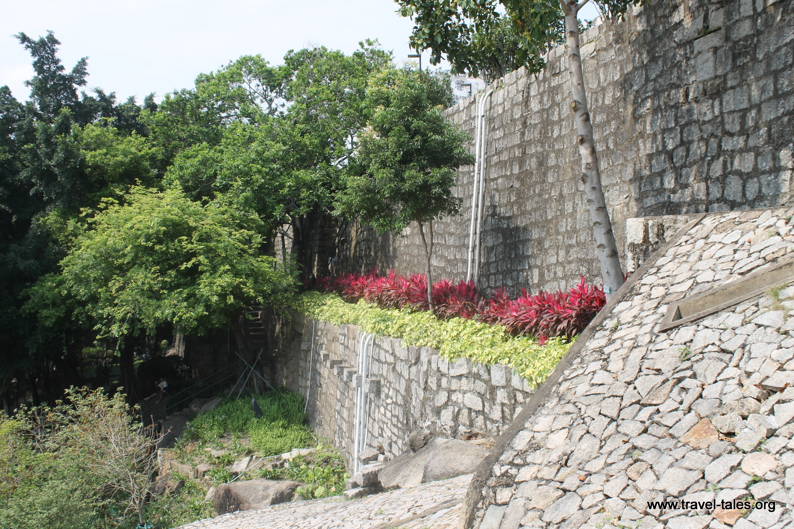 Steep wall of the Macau fortress