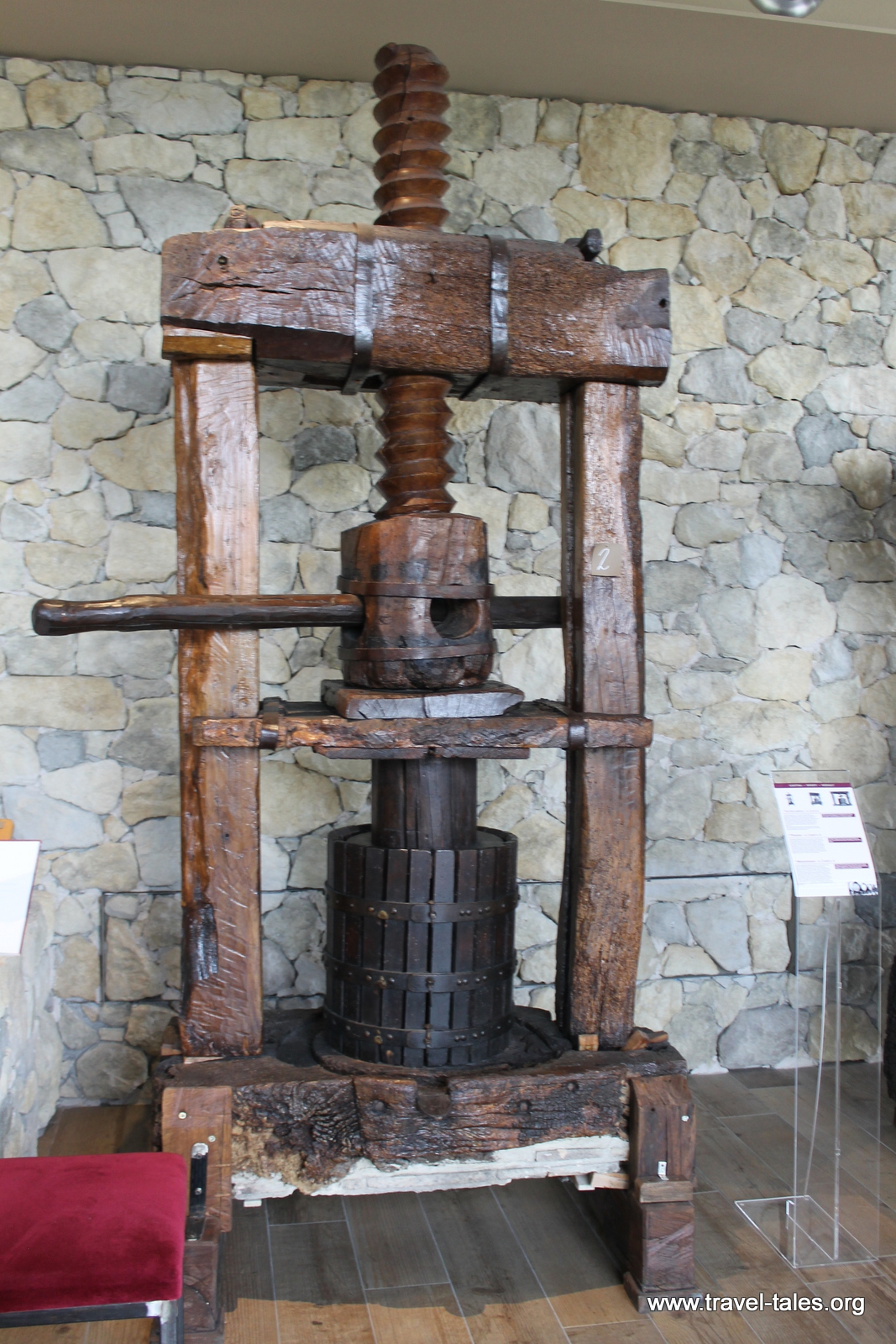 Old wooden grape press